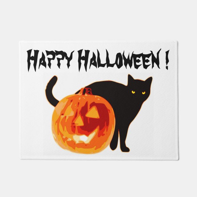 TAPETE HALLOWEEN BLACK CAT E PUMPKIN (Frente)