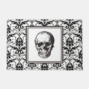 Tapete HALLOWEEN Black Gothic Cor damasco Skull