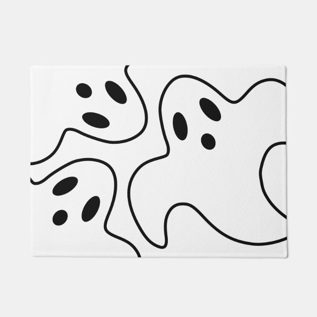 Tapete Halloween Boo Ghost Black and White (Frente)