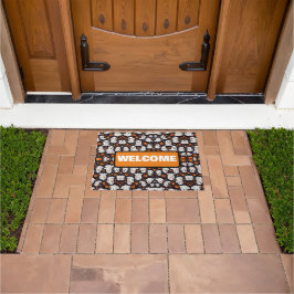 Tapete Halloween Ghost e Pumpkin Doormat