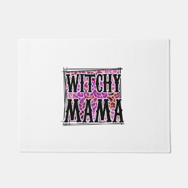 Tapete Halloween Leopard Witchy Mama Aniversário (Frente)