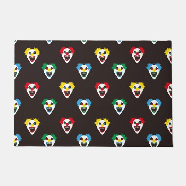 Tapete Halloween Mau Palhaço Faces Padrão Hallowtine (Frente)