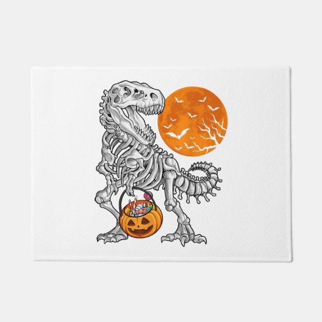 Tapete Halloween para Meninos Dinossauro Esqueleto T rex (Frente)