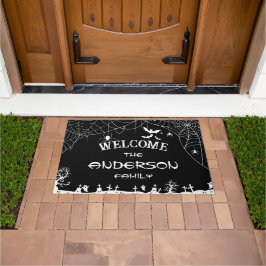 Tapete Halloween Preto e Branco Teia de Aranha Fantasma N