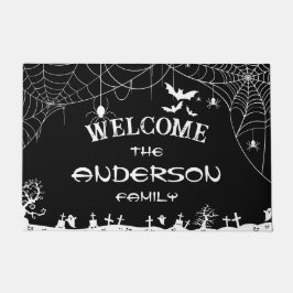 Tapete Halloween Preto e Branco Teia de Aranha Fantasma N