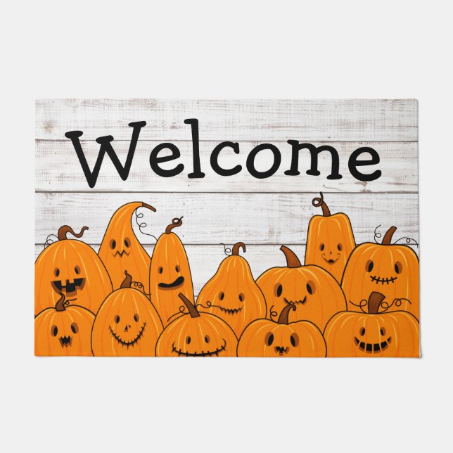 Tapete Halloween Pumpkins Cute Jackolantera Personalizado (Frente)