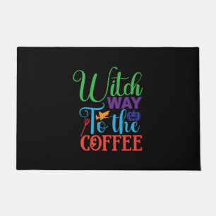 Tapete Halloween Witch Caminhando Para O Café