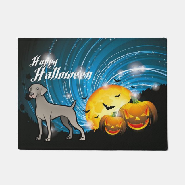 Tapete Happy Halloween Weimaraner (Frente)