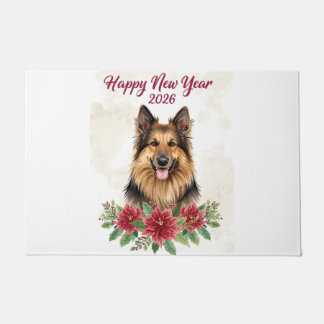 Tapete Happy New Year 2026 Dog Welcome door Mat