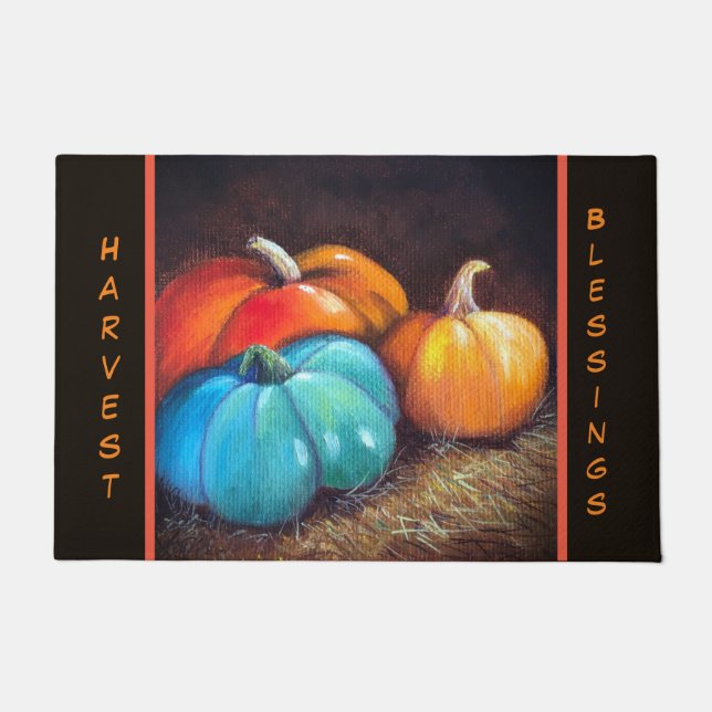 Tapete Harvest Blessings Thanksgiving Door Mat (Frente)