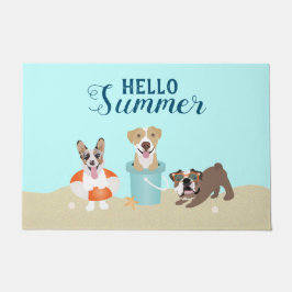 Tapete Hello Summer Beach Dogs Blue