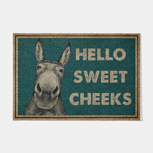 Tapete Hello Sweet Cheek, Lovely Donkey Personalized  (Frente)