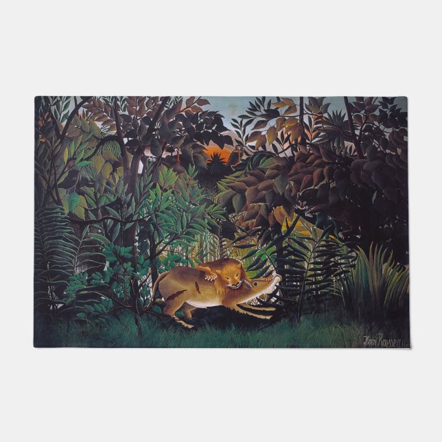 Tapete Henri Rousseau - O Leão Fome (Frente)