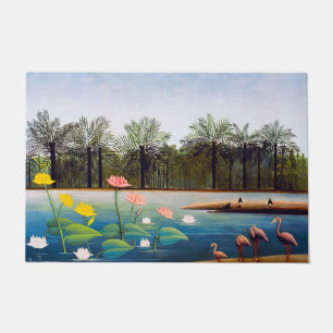 Tapete Henri Rousseau - Os Flamingos