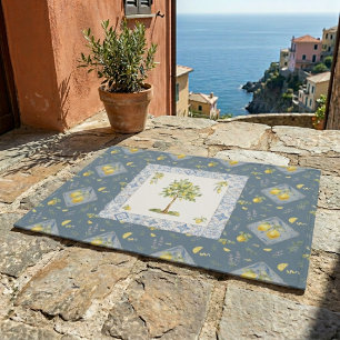 Tapete Herança Italiana Riviera Entrada Aquarela Limão