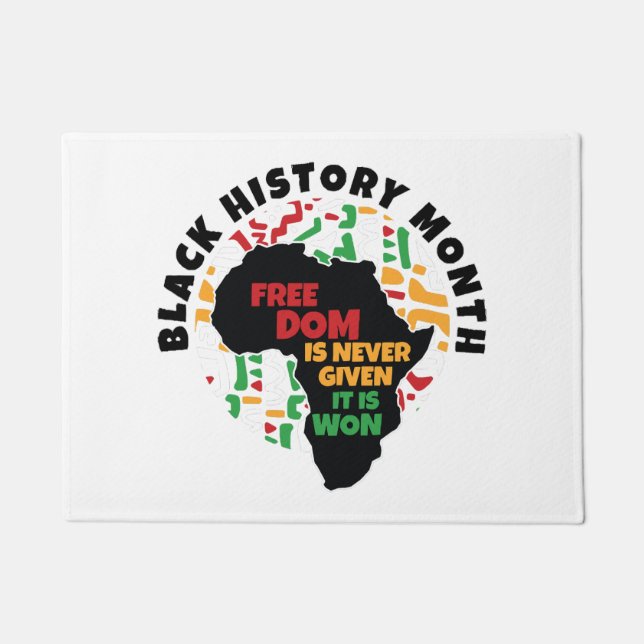 Tapete História Negra Mês Liberdade nunca é dada, é (Frente)
