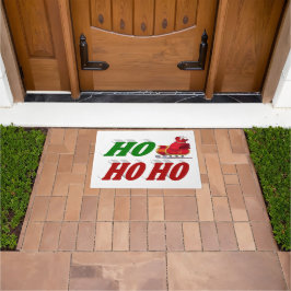 Tapete Ho Ho Ho Papais noeis com tipografia verde-amarela