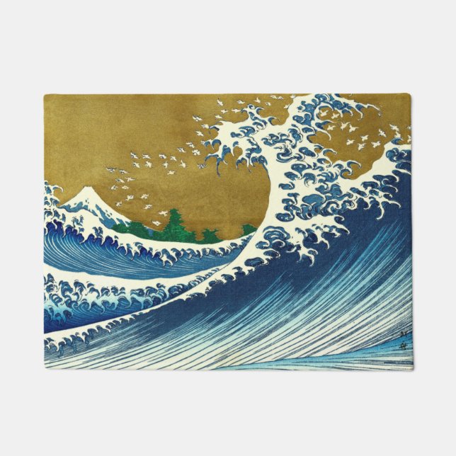 Tapete Hokusai Big Wave Japão Art (Frente)