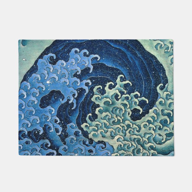 Tapete Hokusai Feminine Wave Vintage Ocean (Frente)