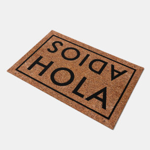 Tapete Hola Adios Coir de Boas-vindas Espanhóis