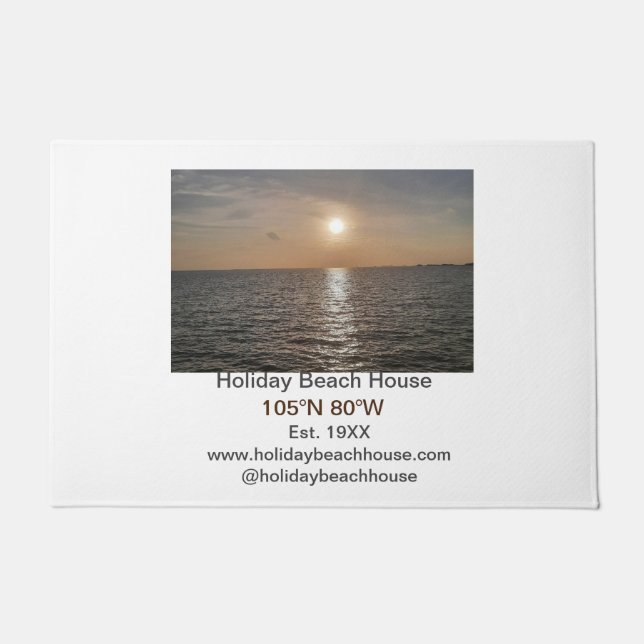 Tapete Holiday beach ocean house longitude latitude est.  (Frente)