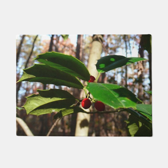 Tapete Holly deixa eu feriado botânico (Frente)