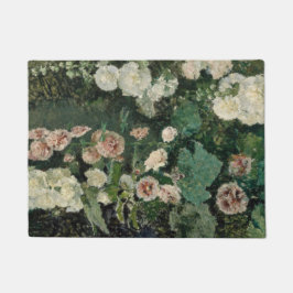 Tapete Hollyhock Rosa Flowers (por Marià Fortuny)