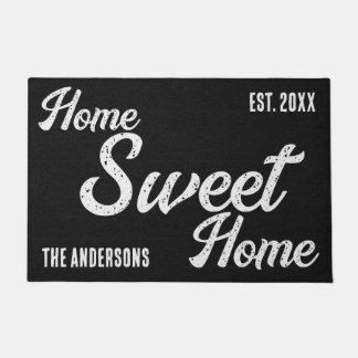 Tapete Home Sweet Home Black Personalised Doormat