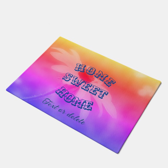 Tapete Home Sweet Home Daisy Flower Personalizada (Inclinado)