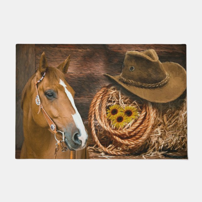 Tapete Horto Ocidental Hat Lasso Sunflower (Frente)