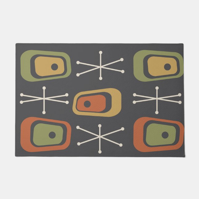 Tapete Idade do Espaço Atômico Retroativo Multicolorido (Frente)