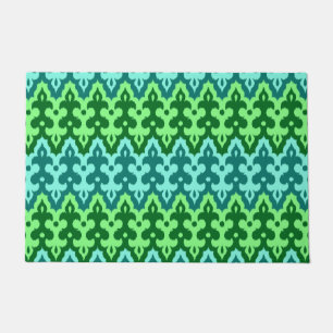 Tapete Ikat Damask, Turquoise e Jade Green marroquinos