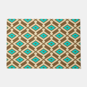 Tapete Ikat Pattern, Turquoise, Taupe e Beige