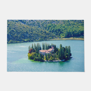 Tapete Ilha do mosteiro de Visovac em Krka NP - Croácia