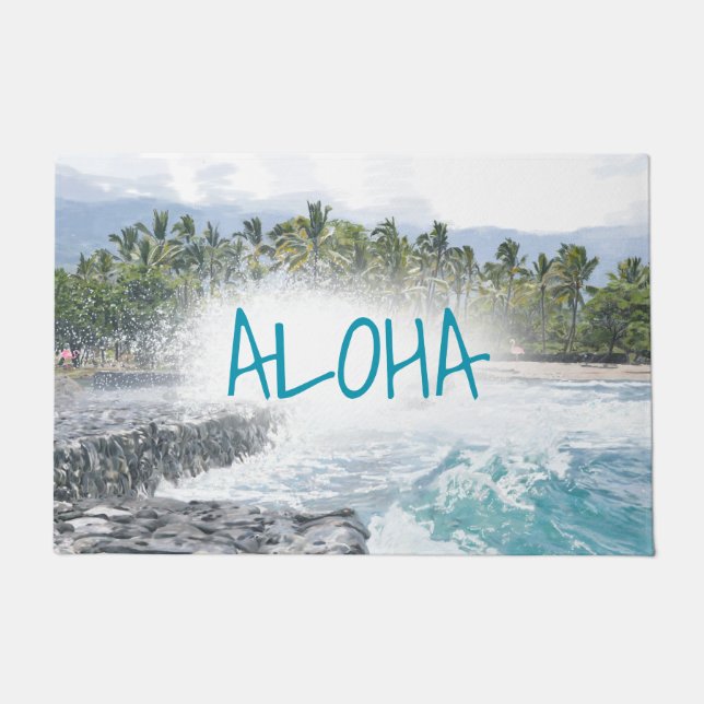 Tapete Ilhas Havaianas Aloha (Frente)