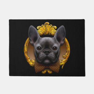 Tapete Ilustração de buldogue francês, azul