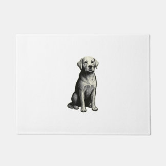 Tapete Ilustração de Cachorro Sentado Vintage