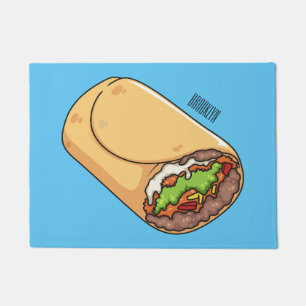 Tapete Ilustração de desenho animado burrito