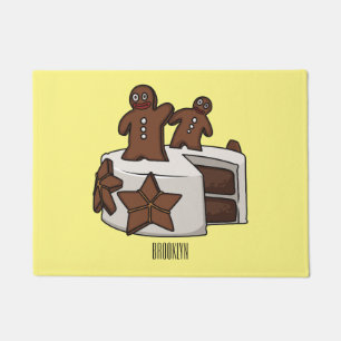 Tapete Ilustração de desenho animado de bolo de gengibre