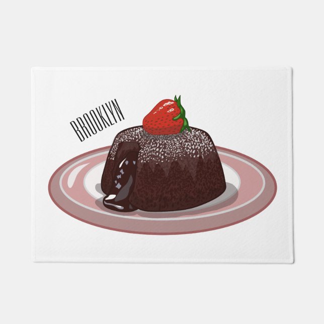 Tapete Ilustração de desenho animado de bolo de lava de c (Frente)