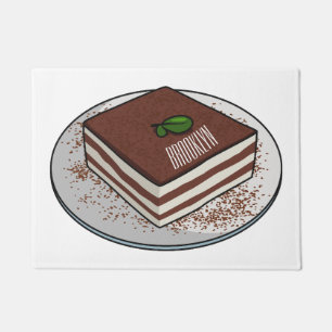 Tapete ilustração de desenho animado de bolo de tiramisu