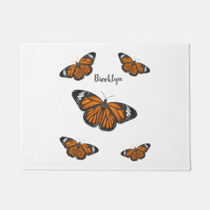 Tapete ilustração de desenho animado de borboleta monarca
