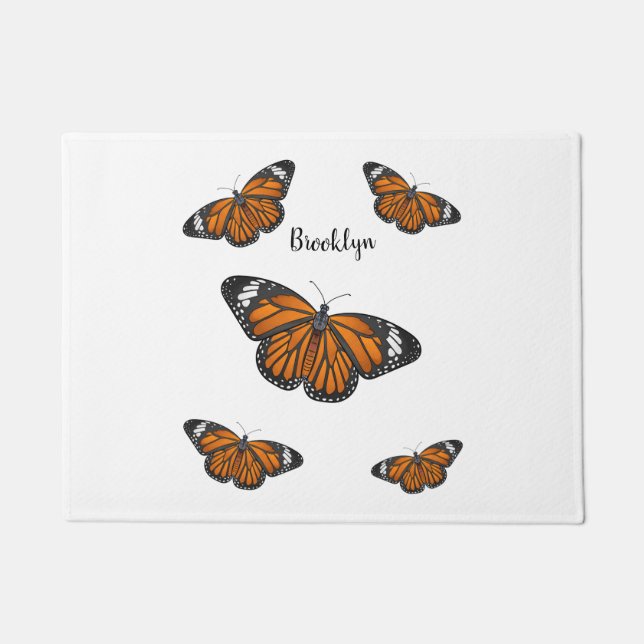 Tapete ilustração de desenho animado de borboleta monarca (Frente)