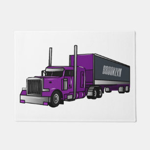 Tapete Ilustração de desenho animado de caminhão semirreb