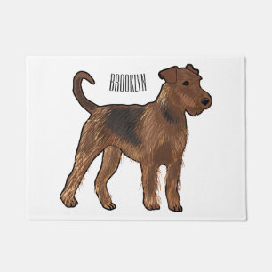 Tapete Ilustração de desenho animado de cão Airedale terr
