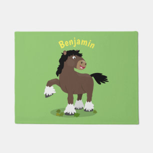 Tapete Ilustração de desenho animado de cavalo de corte