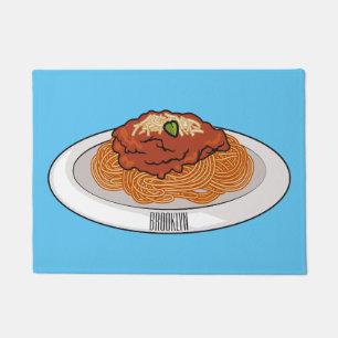 Tapete Ilustração de desenho animado de espaguete
