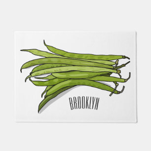Tapete Ilustração de desenho animado de feijão verde