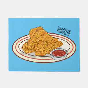 Tapete Ilustração de desenho animado de frango desidratad