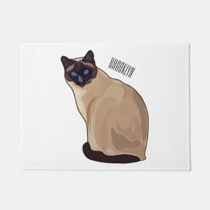 Tapete Ilustração de desenho animado de gato siamês